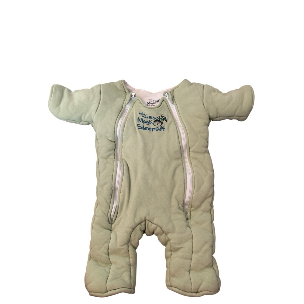 Baby Merlin’s Magic Sleepsuit Small 3-6 Mo Green Cotton Baby Sleep Sack